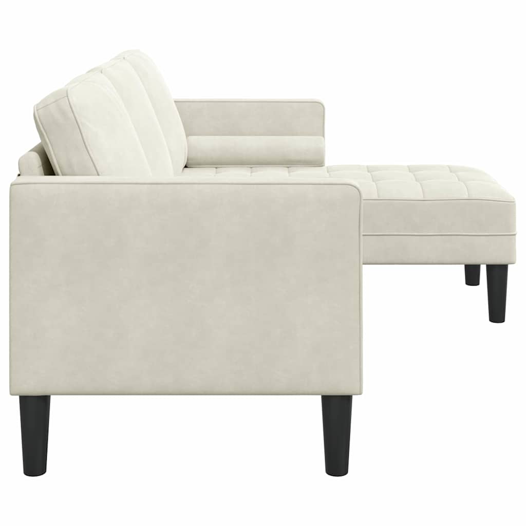 Sofa Set Cream 173 x 131 x 67 cm Velvet